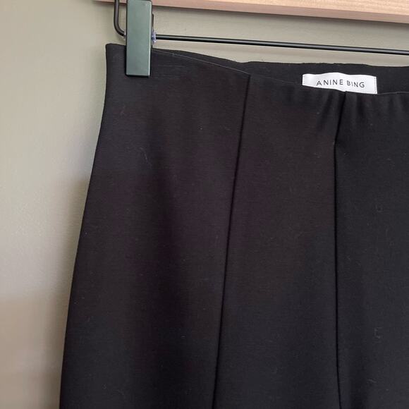 ANINE BING Max Pant Black Size 2‎ High Waisted Classic Tailored Chic Dress Pant - Picture 7 of 16